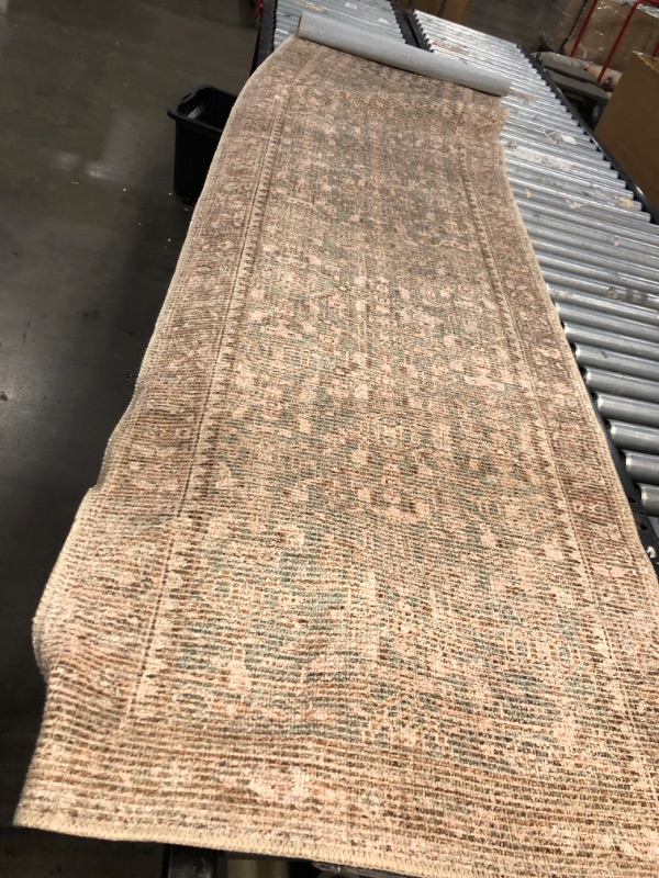 Photo 2 of Angela Rose x Loloi Aubrey Collection AUB-04 Sage / Bark, Traditional 2'-6" x 9'-6" Runner Rug
