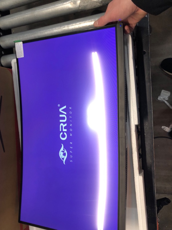 Photo 2 of CRUA 27" 144hz/165HZ Curved Gaming Monitor, Full HD 1080P 1800R Frameless Computer Monitor, 1ms GTG with FreeSync, Low Motion Blur, Eye Care, VESA, DisplayPort, HDMI, Black