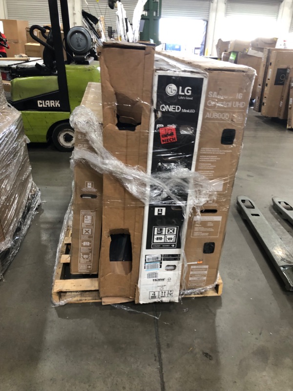 Photo 1 of PALLET OF DAMAGED TVS, NO REFUND OR RETURNS 