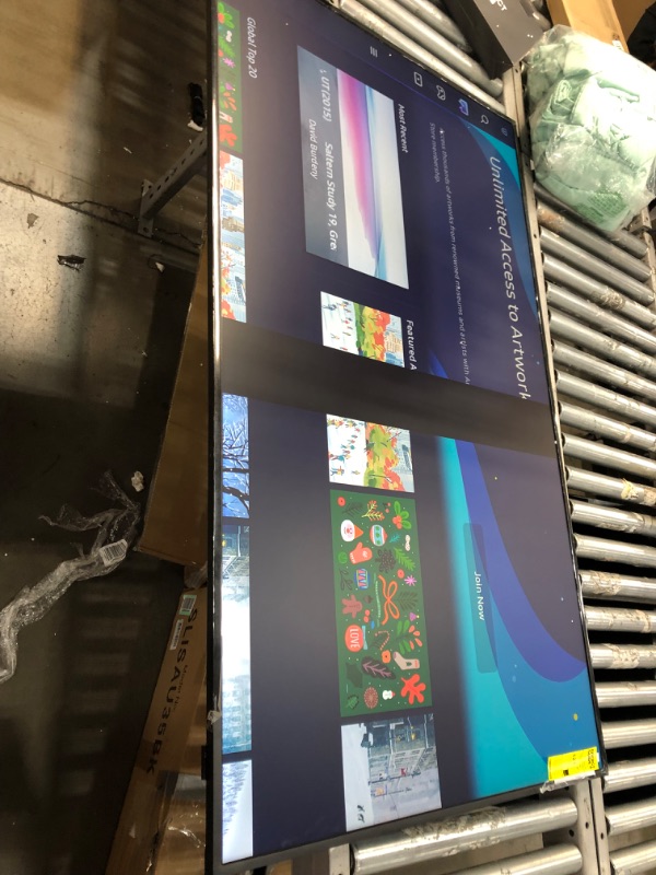 Photo 3 of **HAS LINE ON SCREEN**SAMSUNG 65" ClassQLED 4K LS03B Series The Frame Quantum HDR,Art Mode,Anti-Reflection Matte Display Screen,Slim Fit Wall Mount Included,Smart TV,Bluetooth with Alexa Built-In(QN65LS03BAFXZA,2022 Model)
