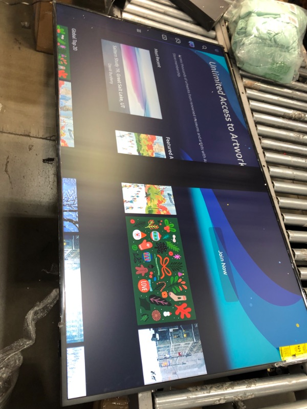 Photo 1 of **HAS LINE ON SCREEN**SAMSUNG 65" ClassQLED 4K LS03B Series The Frame Quantum HDR,Art Mode,Anti-Reflection Matte Display Screen,Slim Fit Wall Mount Included,Smart TV,Bluetooth with Alexa Built-In(QN65LS03BAFXZA,2022 Model)
