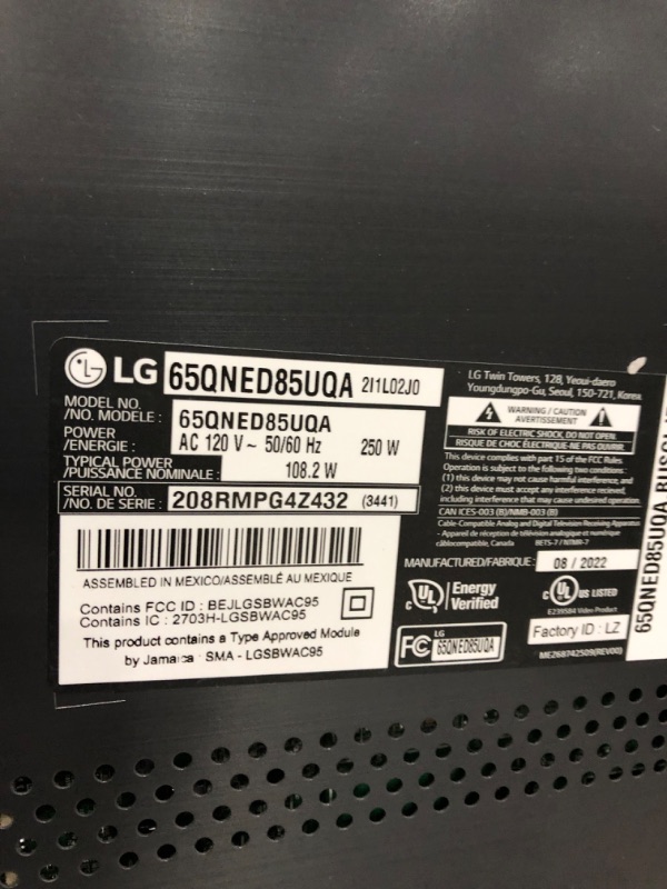 Photo 5 of LG QNED85 Series 65-Inch Class QNED Mini-LED Smart TV 65QNED85UQA, 2022 - AI-Powered 4K TV, Alexa Built-In
