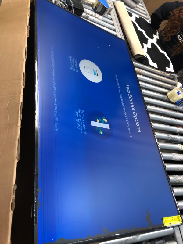 Photo 1 of **SCREEN HAS DAMAGE AND FLICKERS **SAMSUNG 65" ClassQLED 4K LS03B Series The Frame Quantum HDR,Art Mode,Anti-Reflection Matte Display Screen,Slim Fit Wall Mount Included,Smart TV,Bluetooth with Alexa Built-In(QN65LS03BAFXZA,2022 Model)
