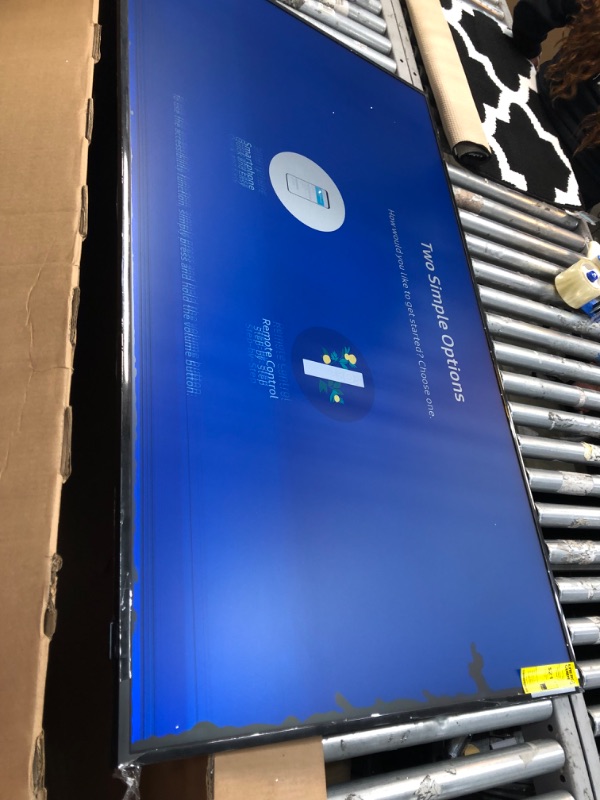 Photo 1 of **SCREEN HAS DAMAGE AND FLICKERS **SAMSUNG 65" ClassQLED 4K LS03B Series The Frame Quantum HDR,Art Mode,Anti-Reflection Matte Display Screen,Slim Fit Wall Mount Included,Smart TV,Bluetooth with Alexa Built-In(QN65LS03BAFXZA,2022 Model)
