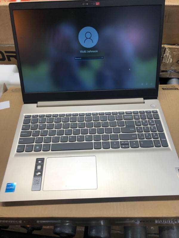 Photo 2 of ***PARTS ONLY*** Lenovo - IdeaPad 3 15" HD Touch Screen Laptop - Intel Core i3-1115G4 - Intel UHD Graphics - 8GB Memory - 256GB SSD - Almond
