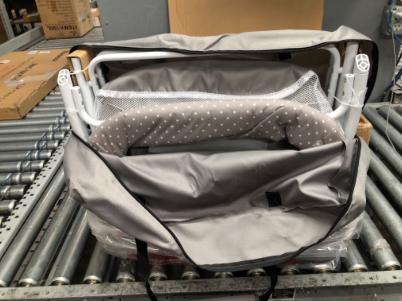 Photo 1 of Dream On Me Traveler Portable Bassinet In Grey, Lightweight And Breathable Mesh Design, Easy To Clean And Fold Baby Bassinet - Carry Bag Included
