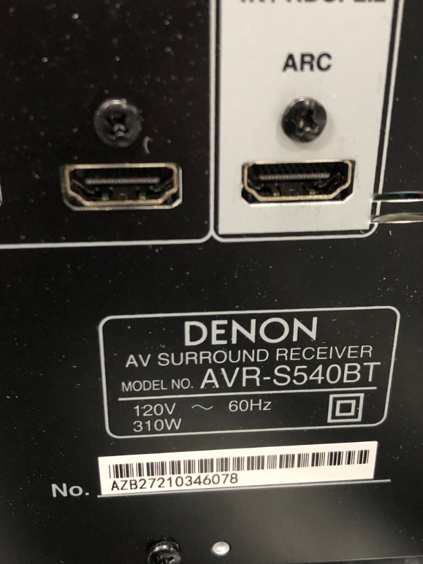 Photo 1 of Denon AVR-S660H 5.2 Ch AVR - 75 W/Ch (2021 Model), Advanced 8K Upscaling, 3D Audio - Dolby TrueHD, DTS:HD Master & More, Wireless Streaming, Built-in HEOS, Alexa
