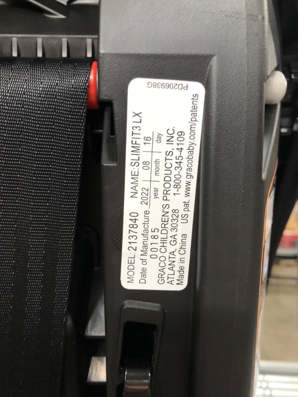 Photo 3 of Graco SlimFit3 LX 3 in 1 Car Seat | Space Saving Car Seat Fits 3 Across in Your Back Seat, Katrina SlimFit w/ 3-Across Fit Katrina