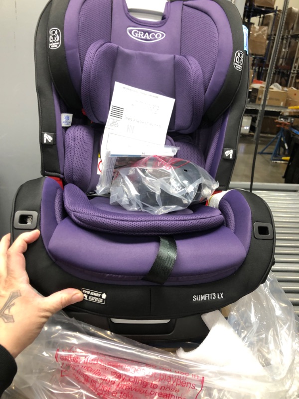 Photo 2 of Graco SlimFit3 LX 3 in 1 Car Seat | Space Saving Car Seat Fits 3 Across in Your Back Seat, Katrina SlimFit w/ 3-Across Fit Katrina