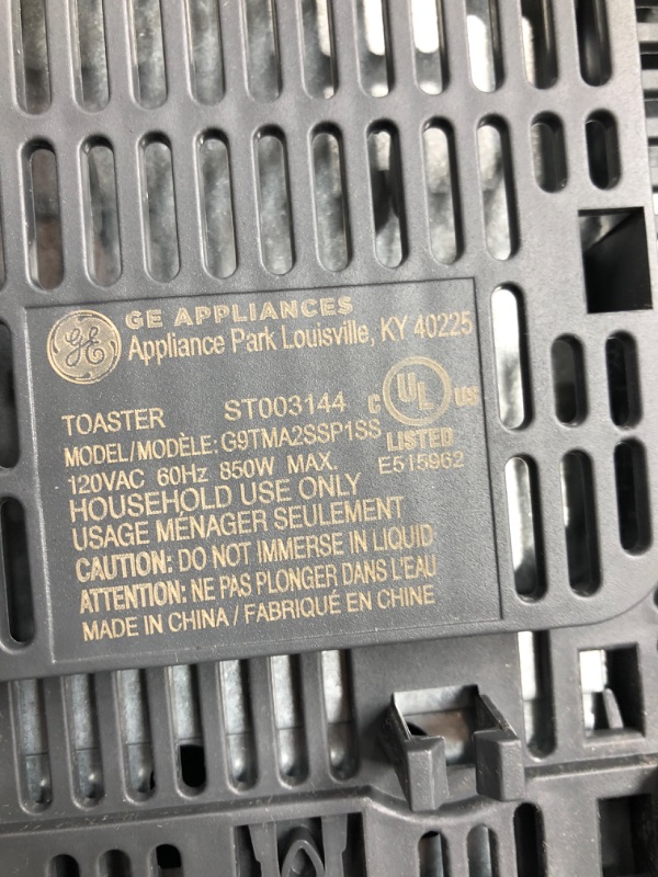 Photo 1 of GE Stainless Steel Toaster | 2 Slice | Extra Wide Slots for Toasting Bagels, Breads, Waffles & More | 7 Shade Options for the Entire Household to Enjoy | Countertop Kitchen Essentials | 850 Watts 2-Slice