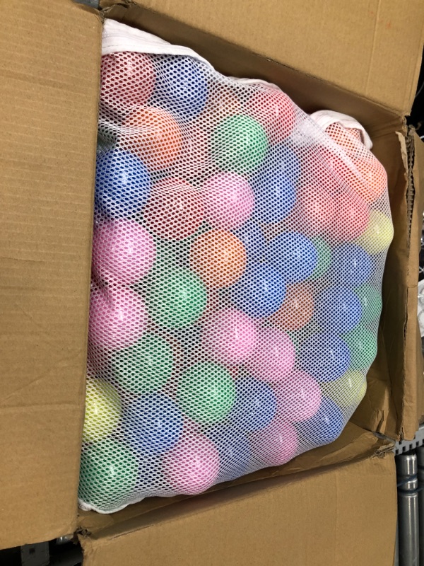 Photo 2 of 200 Ball Pit Balls for Kids – Plastic Ball Refill Pack for Kids | Phthalate and BPA Free Non-Toxic Plastic Ball Pack | Reusable Storage Bag with Zipper – Sunny Days Entertainment
