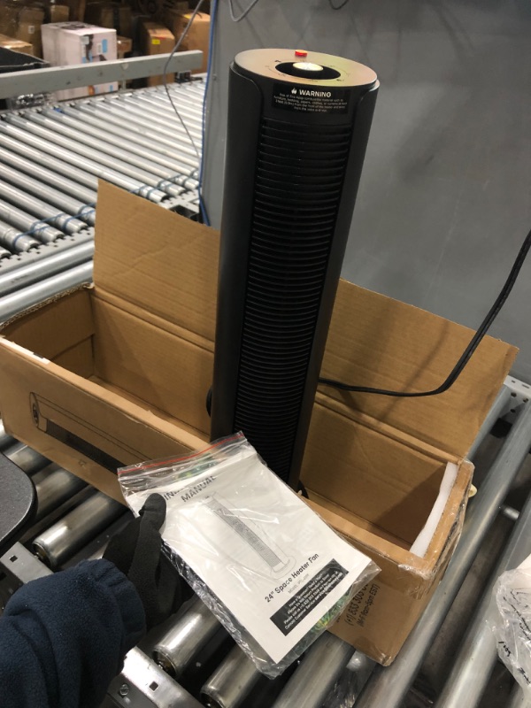 Photo 2 of -USED FOR PARTS- 
Space Heaters for Indoor Use, 24" Electric Heater for Large Room, 1500W Fast Heating PTC Ceramic Heater Fan, Tip-Over & Overheat Protection, 70°Oscillating Portable Heaters for Office Bathroom Garage