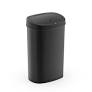 Photo 1 of 13 Gallon Touch Free Automatic Stainless Steel Trash Can Garbage Can Metal Trash Bin with Lid for Kitchen Living Room Office Bathroom, Electronic Motion Sensor Automatic Trash Can - Black
