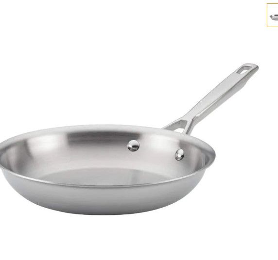 Photo 1 of Anolon Triply Clad Stainless Steel Frying Pan / Fry Pan / Stainless Steel Skillet - 12.75 Inch, Silver
