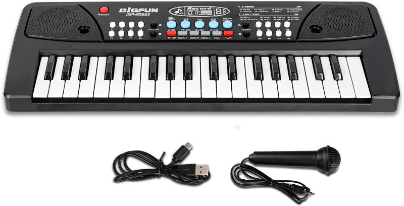 Photo 1 of Kids Keyboard Piano 37 Keys Piano for Kids Electronic Piano with Microphone 