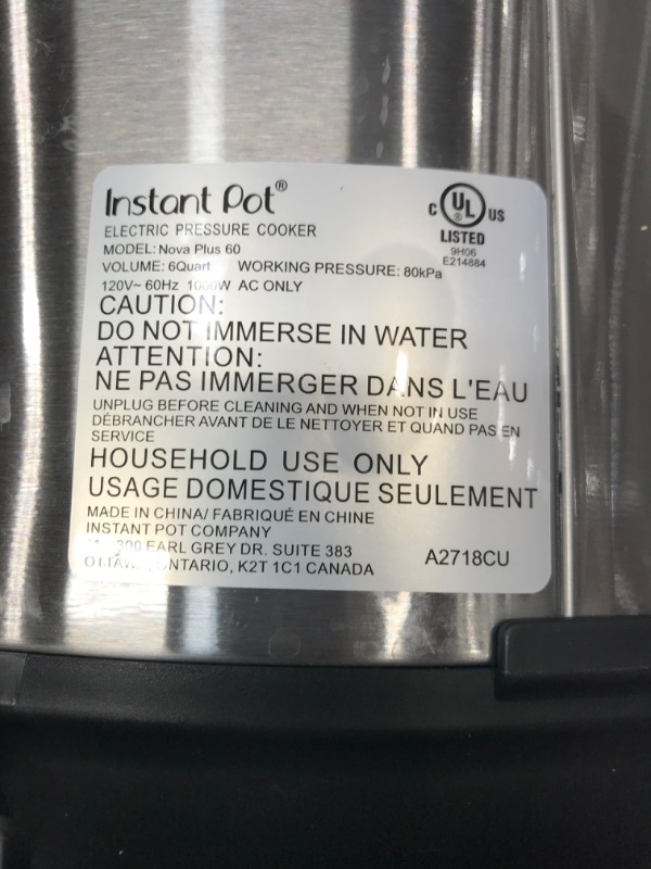 Photo 2 of Instant Pot 8qt Duo Pressure Cooker