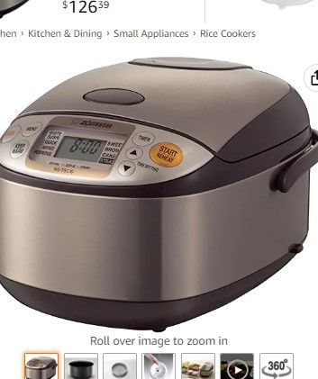 Photo 1 of Zojirushi NS-TSC10 5-1/2-Cup (Uncooked) Micom Rice Cooker and Warmer, 1.0-Liter
