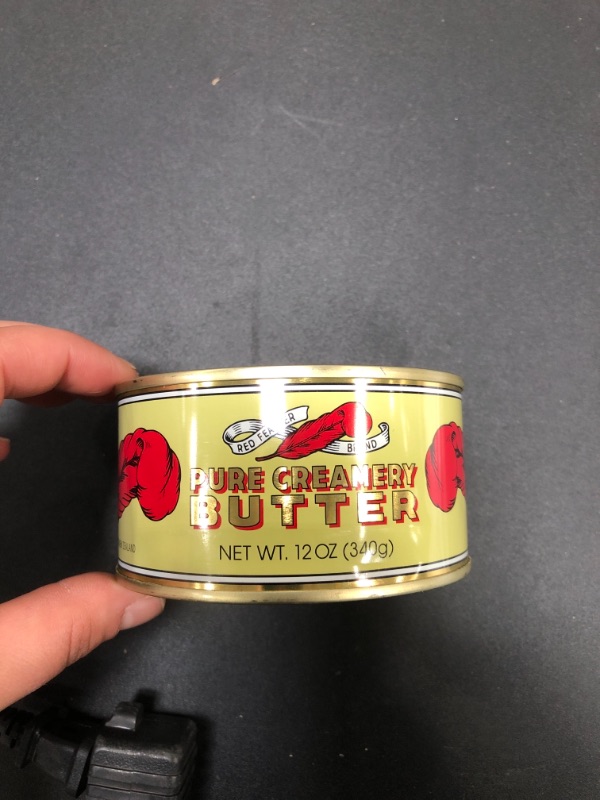Photo 3 of  ** EXP DATE NOT VISABLE**
 Red Feather Butter: a 12 oz can of real creamery butter for your food storage