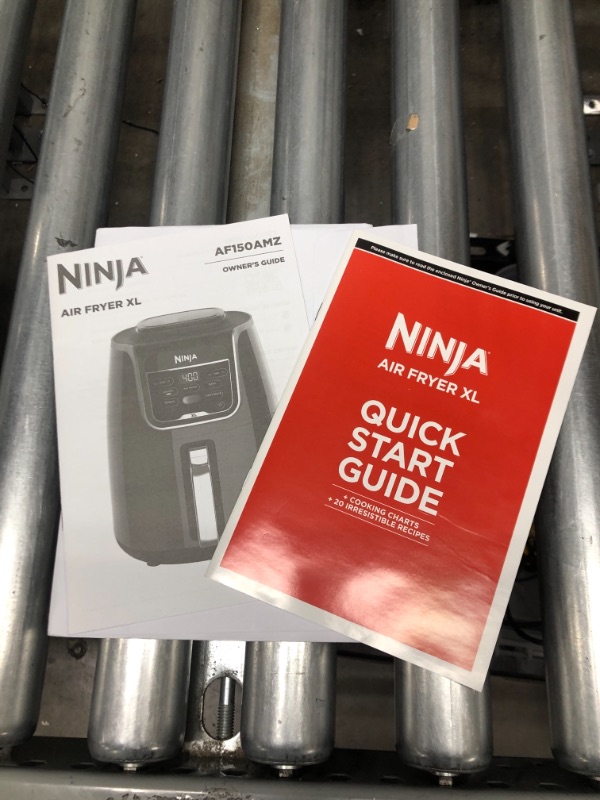 Photo 4 of ***TESTED, POWERS ON*** Ninja AF150AMZ Air Fryer XL, 5.5 Qt. Capacity that can Air Fry, Air Roast, Bake, Reheat & Dehydrate, with Dishwasher Safe, Nonstick Basket & Crisper Plate and a Chef-Inspired Recipe Guide, Grey