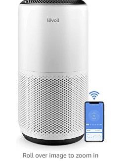 Photo 1 of LEVOIT Air Purifiers for Home Large Room, Smart WiFi and PM2.5 Monitor H13 True HEPA Filter Removes Up to 99.97% of Particles, Pet Allergies, Smoke, Dust, Auto Mode, Alexa Control, White
