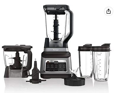 Photo 1 of Ninja BN801 Professional Plus Kitchen System, 1400 WP, 5 Functions for Smoothies, Chopping, Dough & More with Auto IQ, 72-oz.* Blender Pitcher, 64-oz. Processor Bowl, (2) 24-oz. To-Go Cups, Grey
