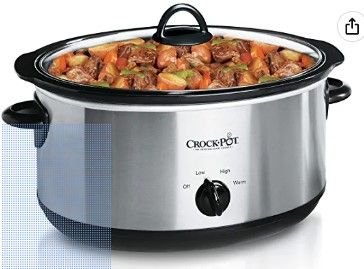 Photo 1 of Crock-pot Oval Manual Slow Cooker, 8 quart, Stainless Steel (SCV800-S)
