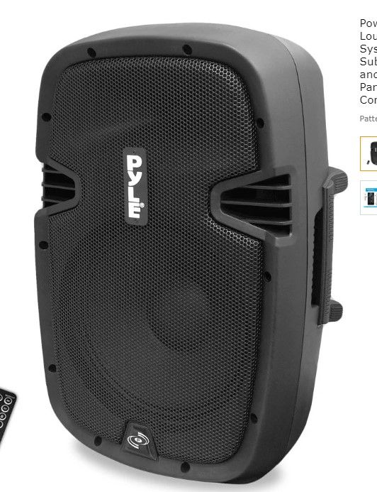 Photo 1 of Powered Active PA Loudspeaker Bluetooth System - 10 Inch Bass Subwoofer Monitor Speaker and Built-in USB for MP3, DJ Party Stereo Amp Sub for Concert Audio or Band Music- Pyle PPHP1037UB, blue
