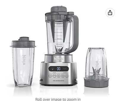 Photo 1 of Ninja SS151 TWISTi Blender DUO, High-Speed 1600 WP Smoothie Maker & Nutrient Extractor* 5 Functions Smoothie, Spreads & More, smartTORQUE, 34-oz. Pitcher & (2) To-Go Cups, Gray
