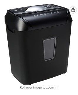 Photo 1 of Amazon Basics 12-Sheet Cross-Cut Paper and Credit Card Home Office Shredder
