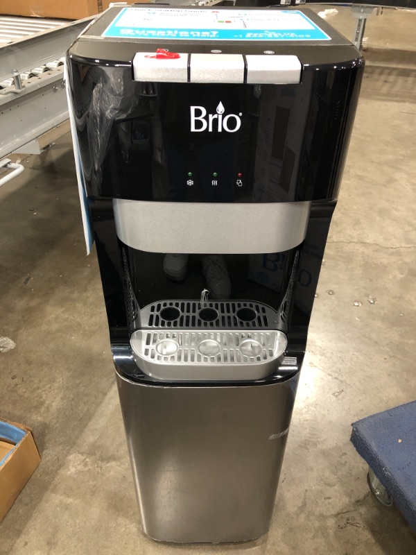 Photo 2 of **** TESTED*** Brio Bottom Loading Water Cooler Water Dispenser – Essential Series - 3 Temperature Settings - Hot, Cold & Cool Water - UL/Energy Star Approved