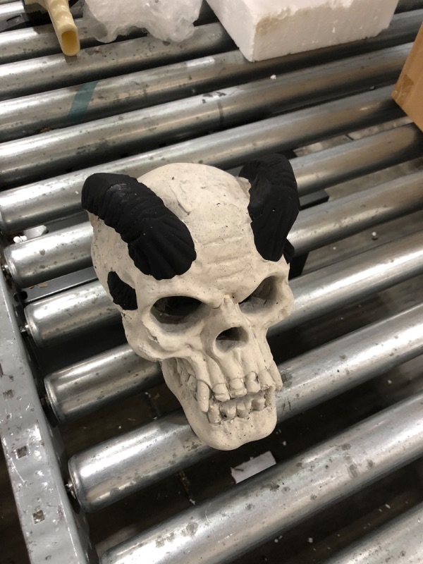 Photo 5 of **damaged ear**
Stanbroil Fireproof Fire Pit Fireplace Demon Skull Gas Log for Ventless & Vent Free, Propane, Gel, Ethanol, Electric, Outdoor Fireplace and Fire Pit, Halloween Decor, White - Patent Pending