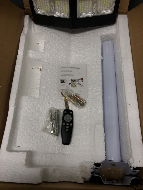 Photo 1 of 800W Solar Street Lights Outdoor Solar Powered Dusk to Dawn Parking Lot Light with Motion Sensor and Remote Control for Backyard(800W)
