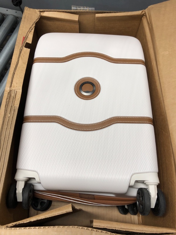 Photo 2 of DELSEY Paris Chatelet Hardside Luggage with Spinner Wheels, Champagne White, Carry-on 19 Inch, No Brake Carry-on 19 Inch, No Brake Champagne White