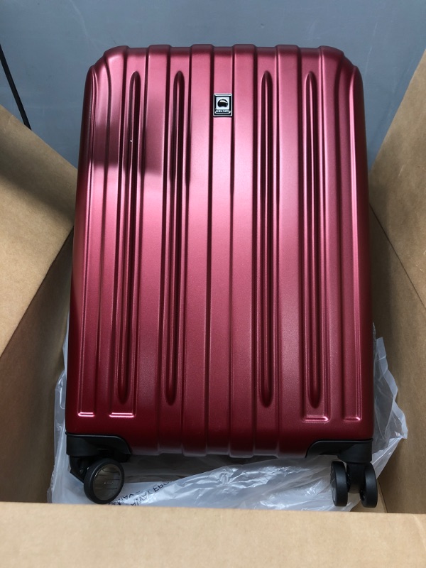 Photo 2 of DELSEY Paris Titanium Hardside Expandable Luggage with Spinner Wheels, Black Cherry Red, Carry-On 21 Inch Carry-On 21 Inch Black Cherry Red