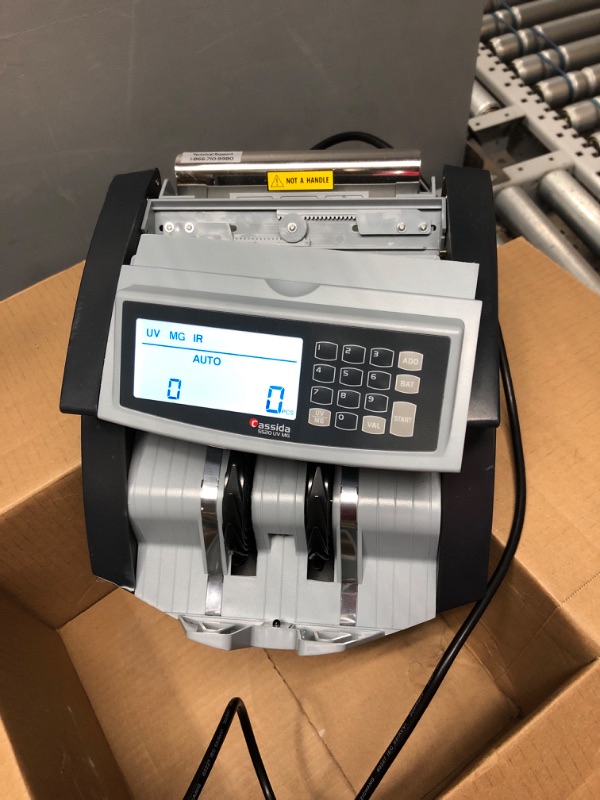 Photo 2 of Cassida 5520 UV/MG - USA Money Counter with ValuCount, UV/MG/IR Counterfeit Detection, Add and Batch Modes - Large LCD Display & Fast Counting Speed 1,300 Notes/Minute UV/MG Counterfeit Detection Detection