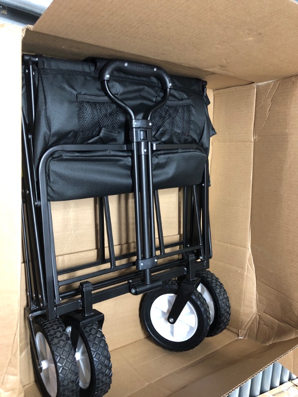 Photo 2 of  Collapsible Folding Outdoor Utility Wagon, Black