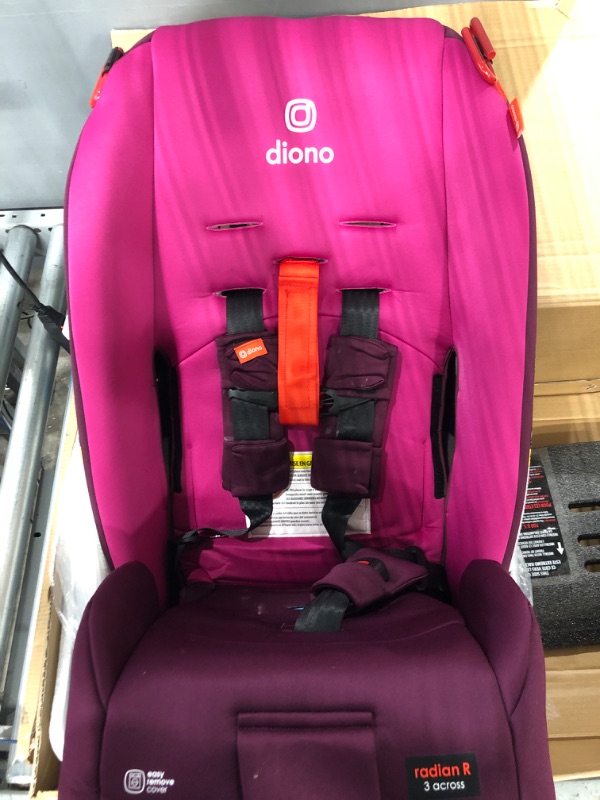 Photo 2 of Diono Radian 3R, 3-in-1 Convertible Car Seat, Rear Facing & Forward Facing, 10 Years 1 Car Seat, Slim Fit 3 Across, Pink Blossom Radian 3R Fits 3 Across Pink Blossom