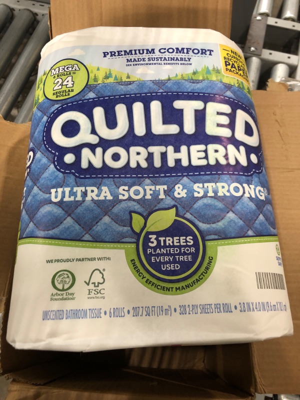 Photo 2 of Quilted Northern Ultra Soft & Strong Toilet Paper, 18 Mega Rolls = 72 Regular Rolls, 2-ply Bath Tissue, 6 count (Pack of 3)