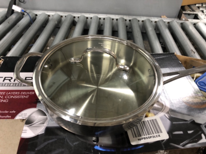 Photo 2 of Calphalon Tri-Ply Stainless Steel 3-Quart Saute Pan with Cover
