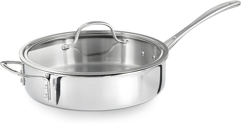 Photo 1 of Calphalon Tri-Ply Stainless Steel 3-Quart Saute Pan with Cover
