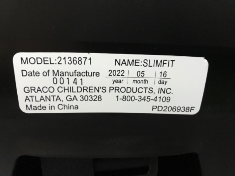 Photo 5 of Graco Slimfit 3 in 1 Car Seat | Slim & Comfy Design Saves Space in Your Back Seat, Redmond SlimFit Redmond