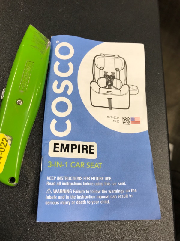 Photo 3 of Cosco Empire All-in-One Convertible Car Seat, Extended Use All-in-One Car Seat: Rear-Facing 5-40 pounds, Forward-Facing Harness 22-50 pounds, and Belt-Positioning 40-80 pounds, Spring Petals
