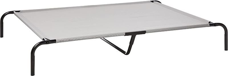 Photo 1 of Amazon Basics Cooling Elevated Pet Bed, Extra Large (60.1 x 37.1 x 8.9 Inches), Grey, 1 count