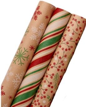 Photo 1 of AMERICAN GREETINGS 6393108 Christmas Craft Wrapping Paper, Red, Green
