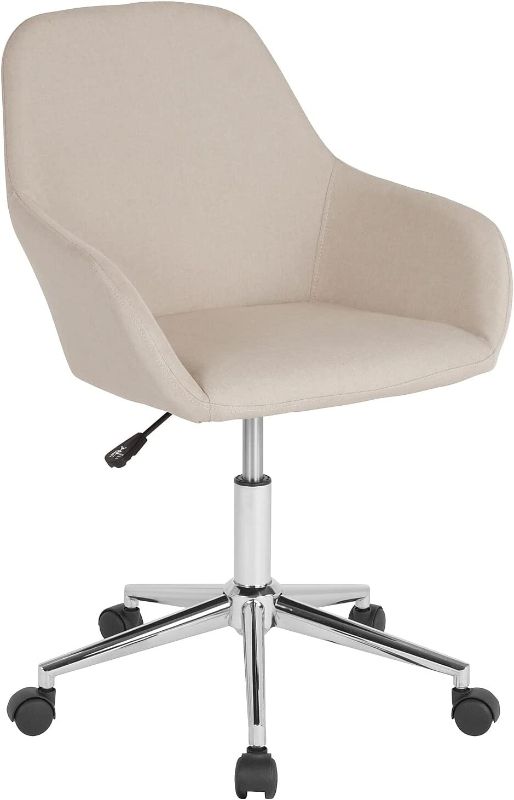 Photo 1 of ***Parts Only Flash Furniture Cortana Home and Office Mid-Back Chair in Beige Fabric
