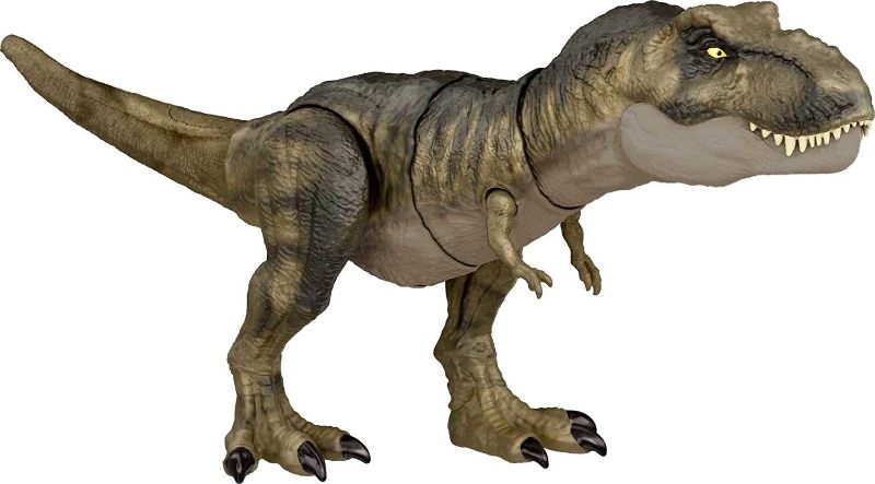 Photo 1 of ?Jurassic World Dominion Dinosaur T Rex Toy, Thrash ‘N Devour Tyrannosaurus Rex Action Figure with Sound and Motion????
