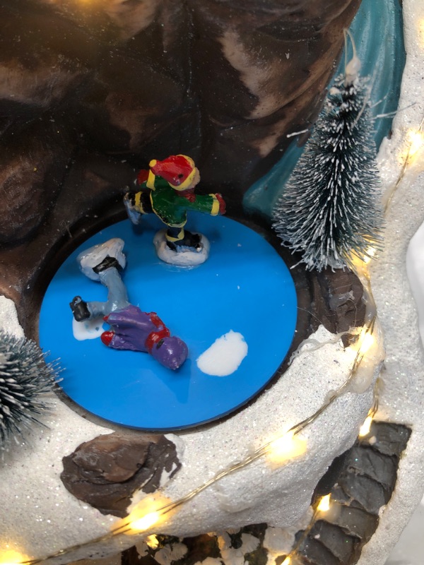 Photo 1 of Alpine Corporation 18" H Indoor Animated Winter Wonderland Set with LED Lights and Music
