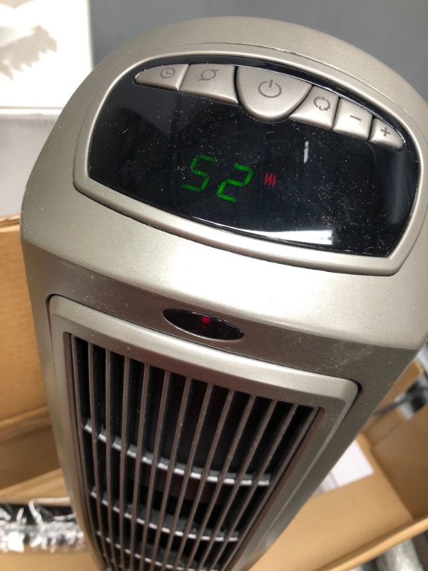 Photo 2 of Lasko 1500W Digital Ceramic Space Heater with Remote, 755320, Silver