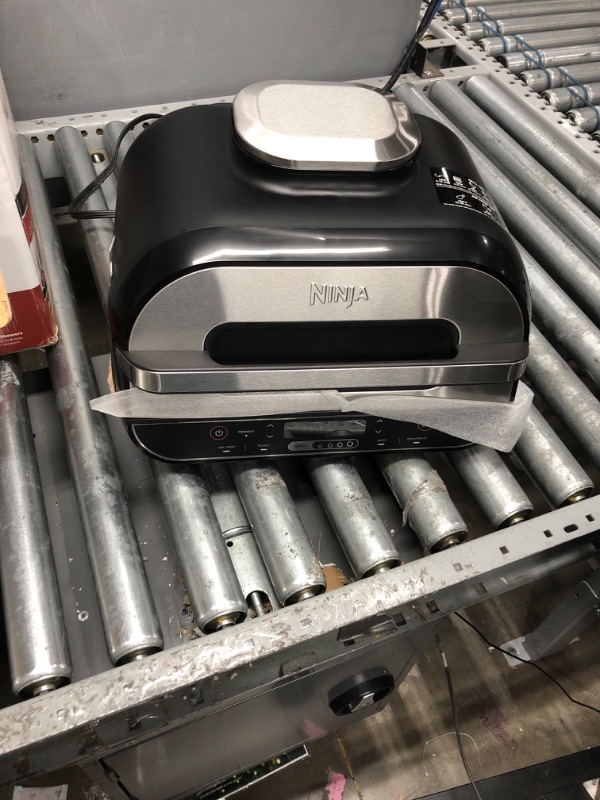 Photo 4 of Ninja Foodi 5 In 1 Indoor Grill and Air Fryer with Surround Searing, Removable Grill Gate, Crisper Basket, Cooking Pot, and Smoke Control System BG500A