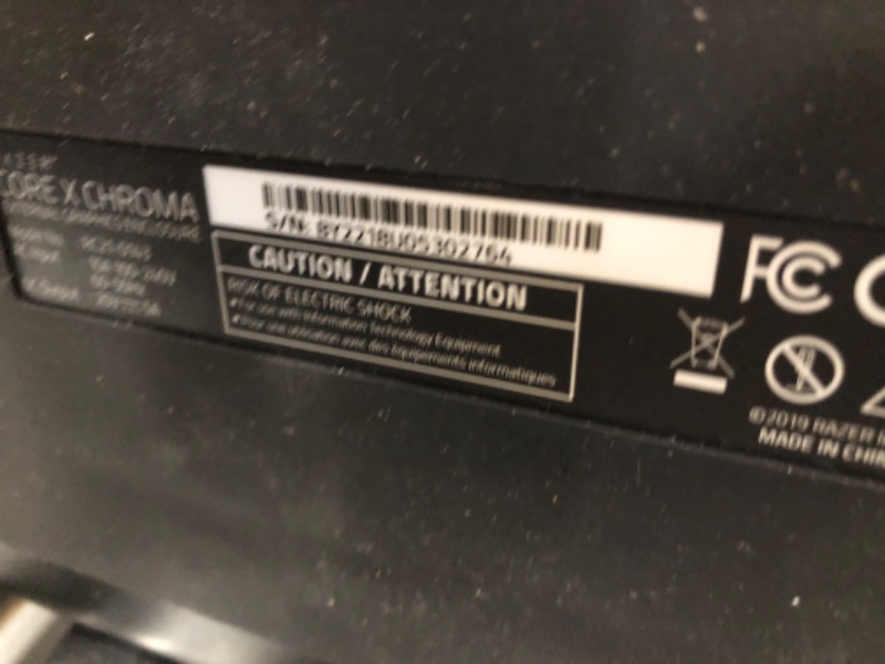 Photo 4 of Razer Core X Chroma Aluminum External GPU Enclosure (eGPU): Compatible with Windows & MacOS Thunderbolt 3 Laptops, NVIDIA /AMD PCIe Support, 700W PSU, 4x USB 3.1, 1x Gbit Ethernet, Chroma RGB, Black
